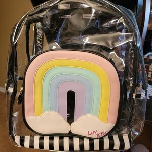 Luv Betsey by Betsey Johnson Clear Rainbow Backpack